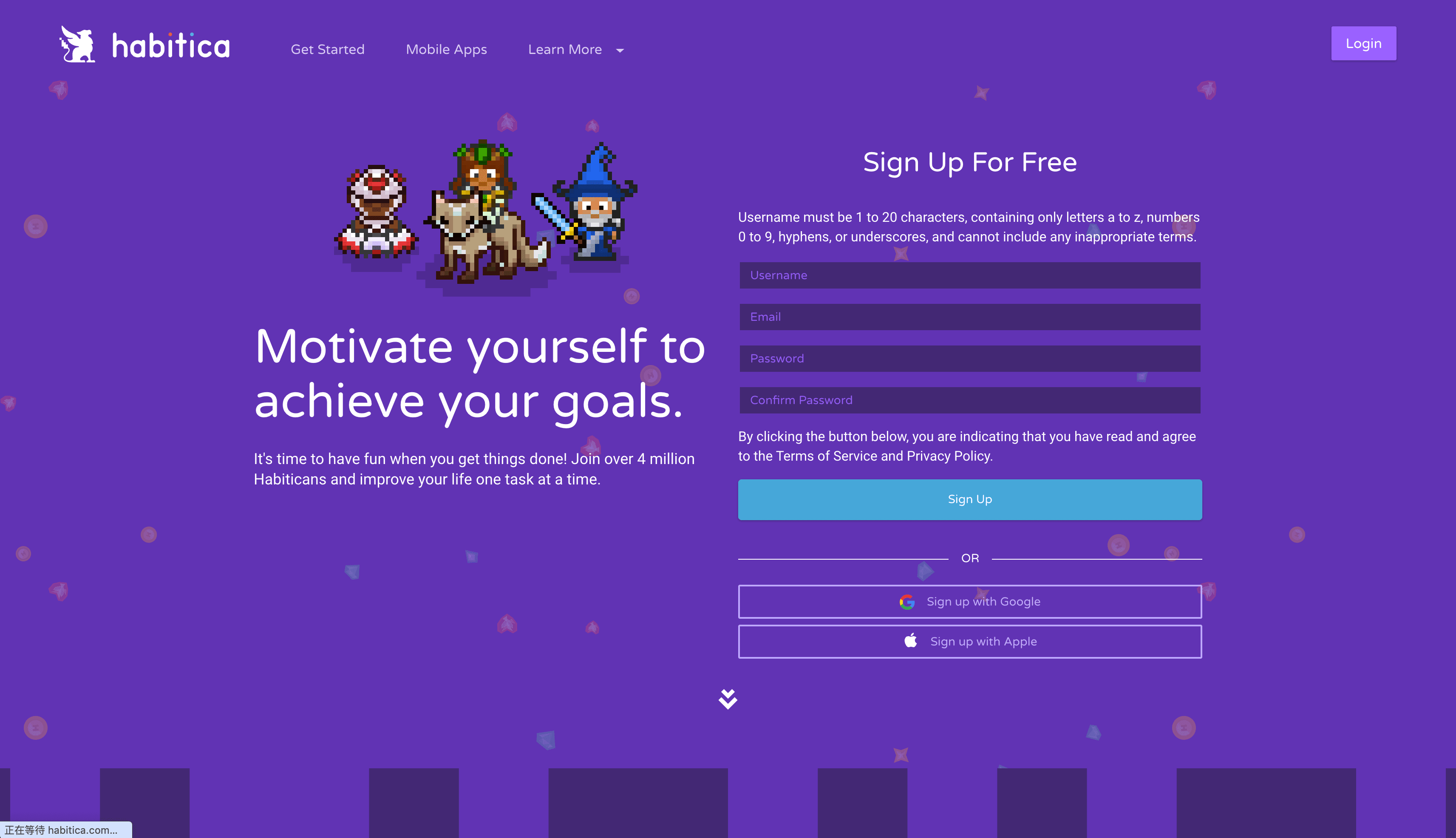 Habitica is a free habit and productivity app that treats your real life like a game. Habitica can help you achieve your goals to become healthy and happy.