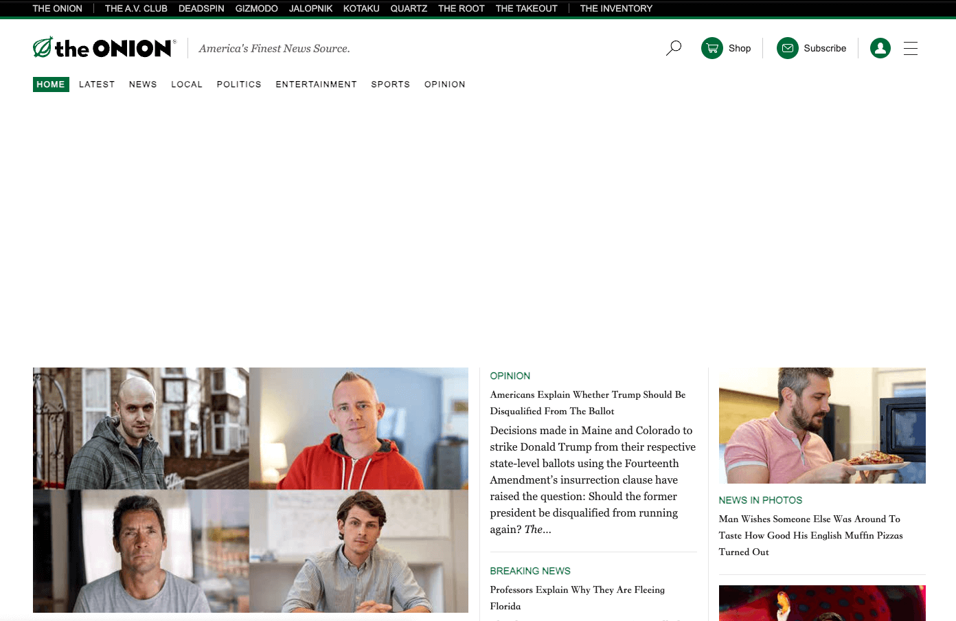 The Onion brings you all of the latest news, stories, photos, videos and more from America's finest news source.